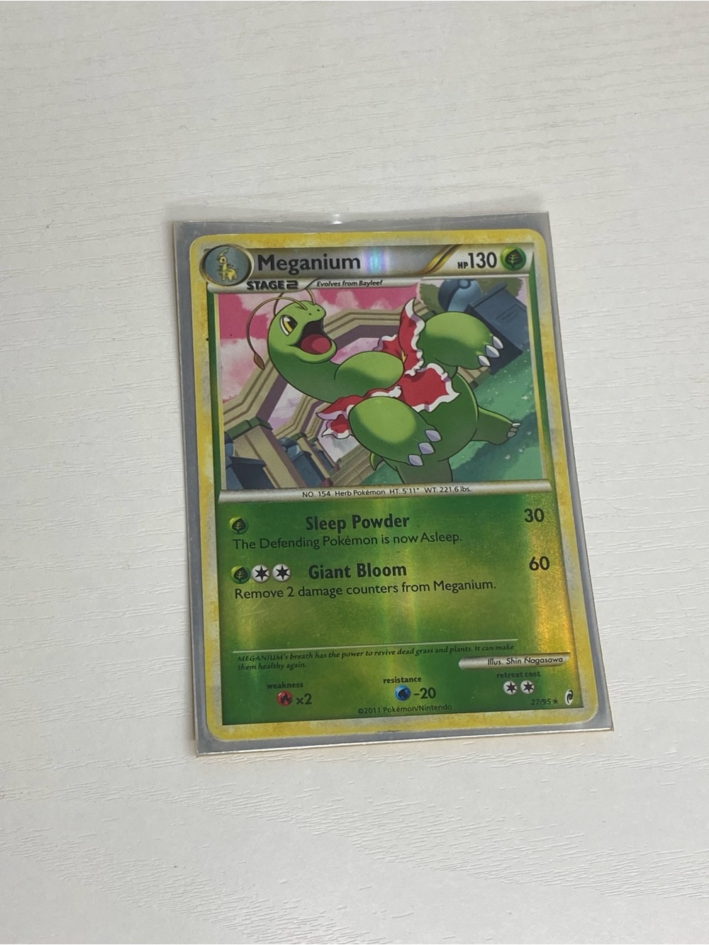 Pokemon 2011 POKEMON CALL OF LEGENDS 27 MEGANIUM-REVERSE FOIL